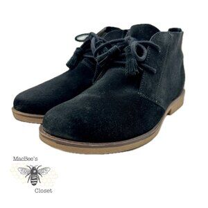 Hush Puppies Black Boots Suede Cyra Catelyn Chukka Boots Size 8.5 HWR5490-100
